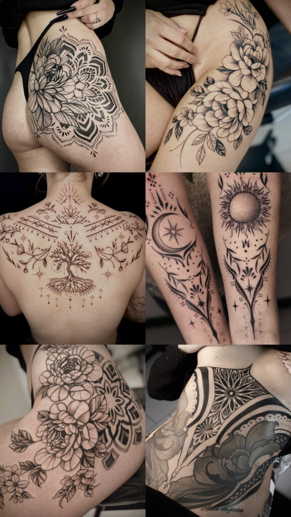Geometrické tetování • Mandala • Blackwork